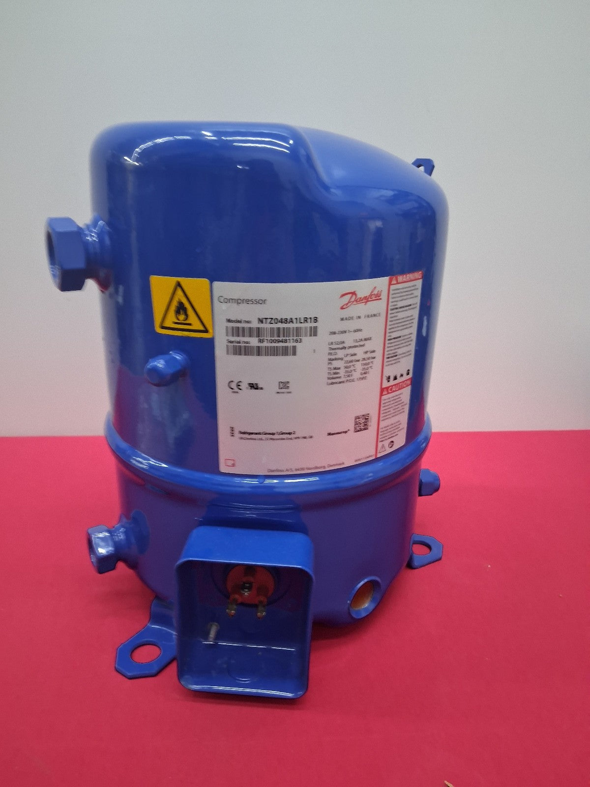 Danfoss NTZ048A1LR1B Reciprocating Compressor 2 HP