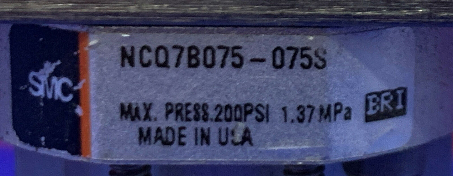 2er-Set SMC NCQ7B075-075S pneumatischer Luftantriebszylinder mit Keyence FU-48