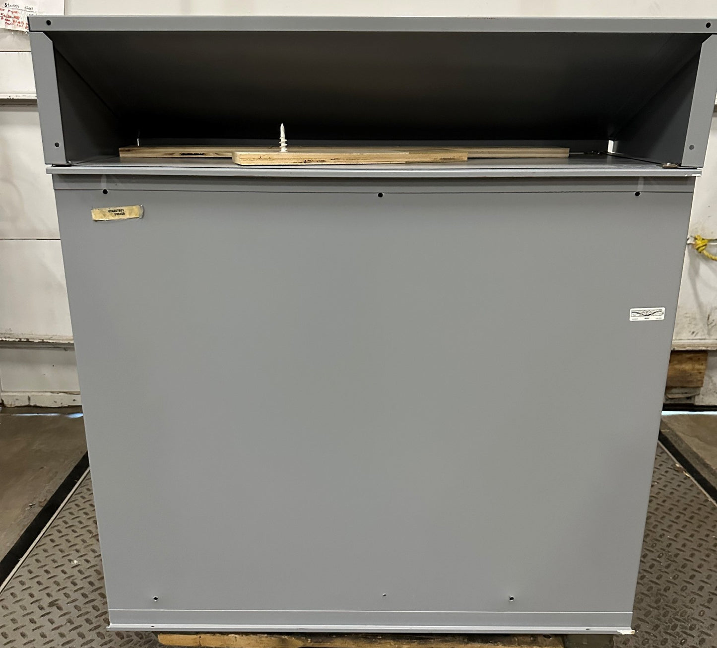 OVERHEAD STORAGE WALL HANGING CABINET CABINET DARK GRAY WITH GRAY SWING DOOR