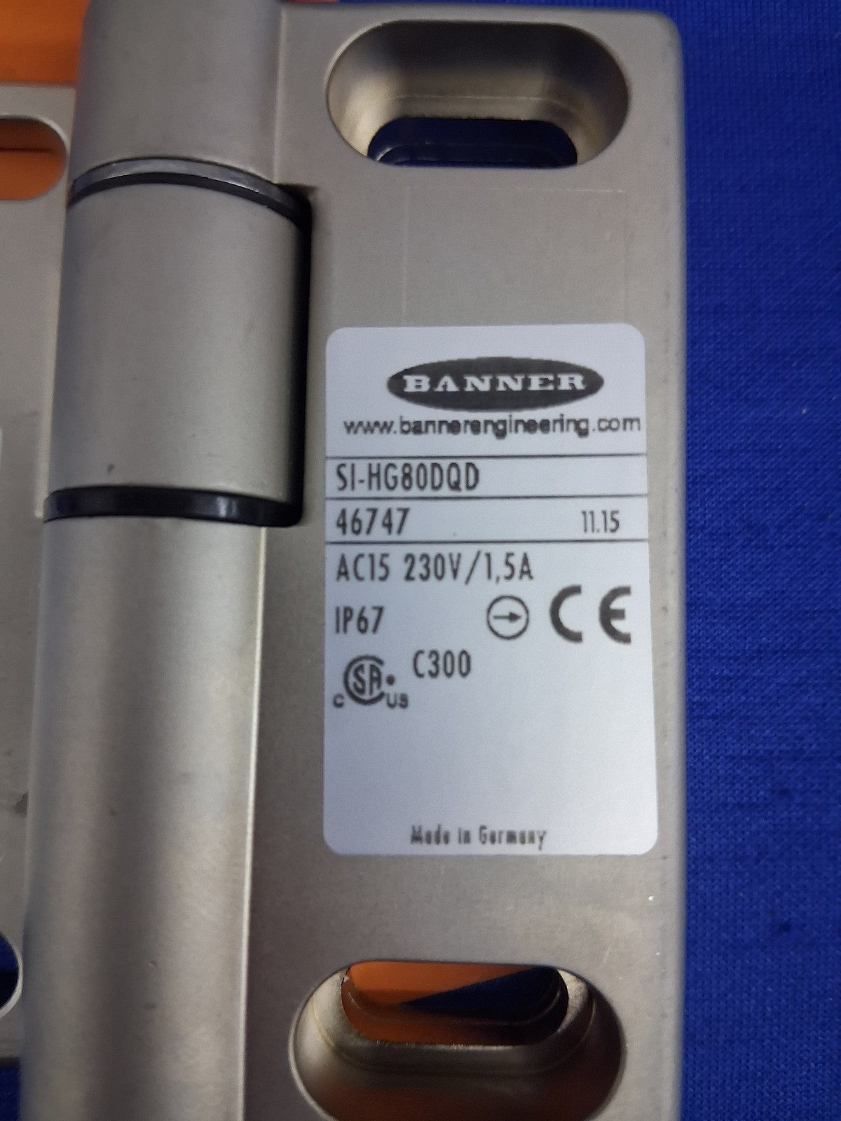 BANNER ENGINEERING CORP 46731 SI-HG80DQD HINGE SAFETY INTERLOCK SWITCH