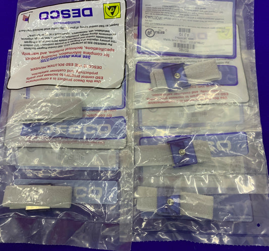 QTY 5 - DESCO 09105 WRIST STRAPS / WRISTBANDS