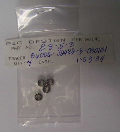 PIC DESIGN E3-5-3 ABEC-3 KOGELLAGERS VERKOOPT ALS '1 LOT HOEVEELHEID VAN 4'