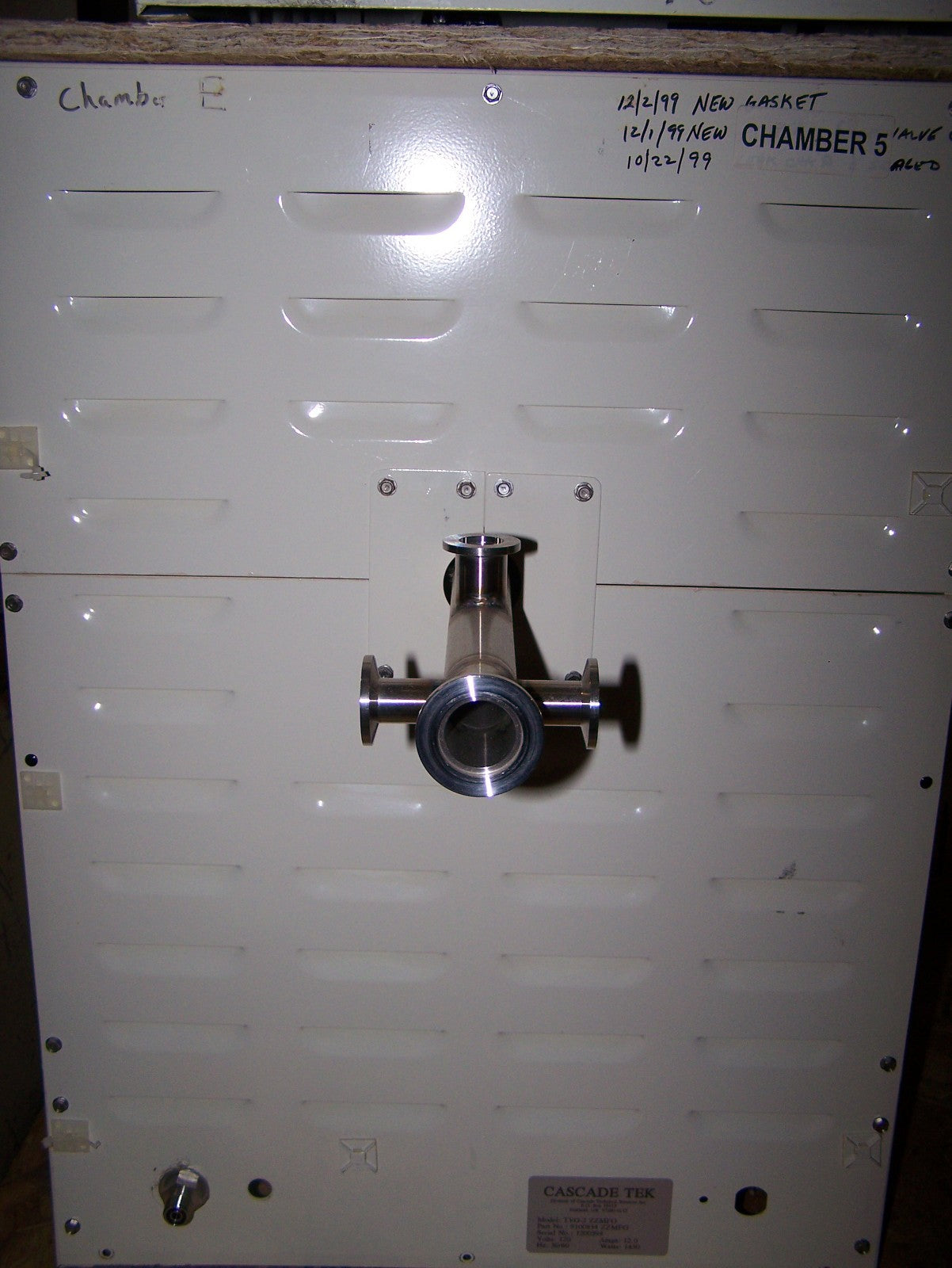 CASCADE TEK MODEL TVO-2 ZZMFG PN 9100834 ZZMFG DRYING CHAMBER FOR PARTS REPAIR