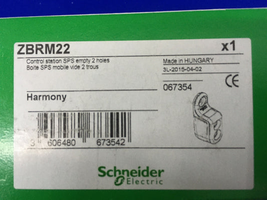 SCHNEIDER ELECTRIC ZBRM22 HARMONY STAZIONE DI CONTROLLO SPS VUOTA 2 FORI 