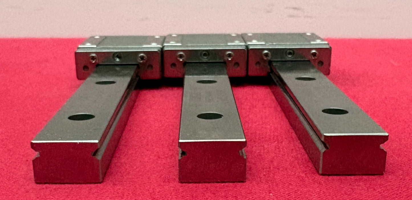 IKO LWL15B LINEAR GUIDE RAIL SLIDE E974 BLOCK - SELLING AS '1 LOT QTY 3'