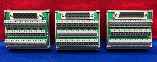 1 LOT HOEVEELHEID VAN 3 - WAGO 50-PIN DIN-RAIL MONTAGE AANSLUITBLOK