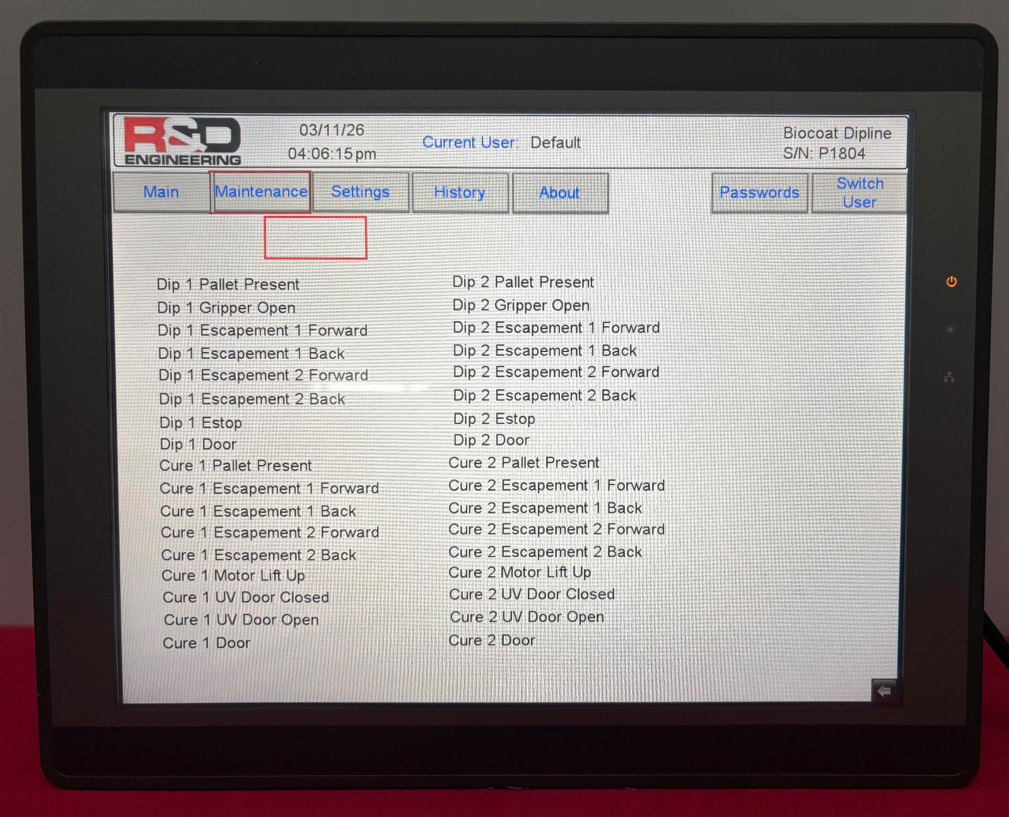 MAPLE SYSTEMS HMI5150XL OPERATION INTERFACE 15” TOUCHSCREEN 1024x768 RESOLUTION
