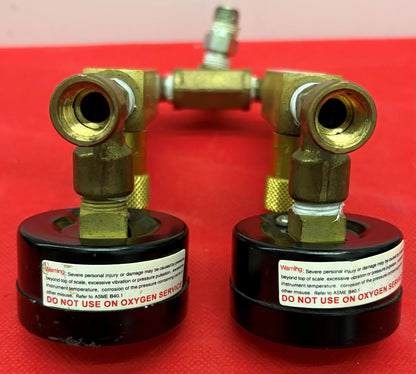 DELTROL FLUID EF20B EF 20 B EASY READ FLOW CONTROL VALVE 0807 W/ PSI GAUGES