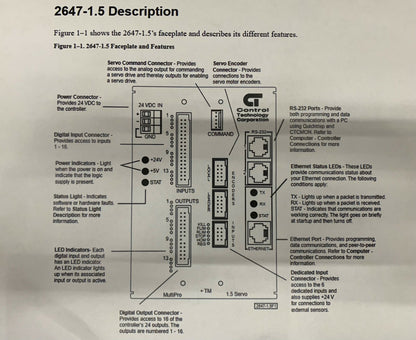 CTC Control Technology Corp 2647 - 1,5 A Servo MultiPro Automatisierungssteuerung