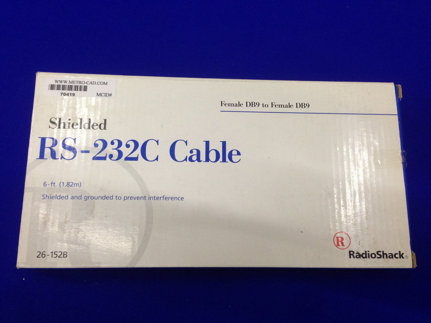 CABLE RADIOSHACK 26-152B RS-232C HEMBRA DB9 A HEMBRA DB9 6 PIES
