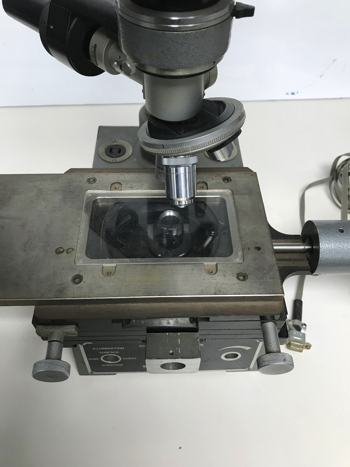 SIMPLEX MULTIPURPOSE MICROSCOPE OPTO-METRIC TOOLS INC FOR PARTS / REPAIR