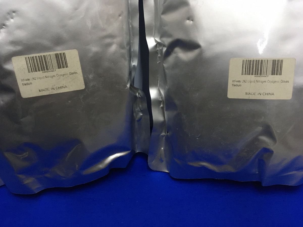 LN2 液体窒素極低温手袋 サイズ M 1 ロット数量 2 パック INF-WAY