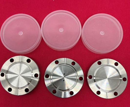 CONFLAT FLANGE BLANK DOUBLE SIDED 2 3/4” STAINLESS STEEL FITTING - 1 LOT QTY 3