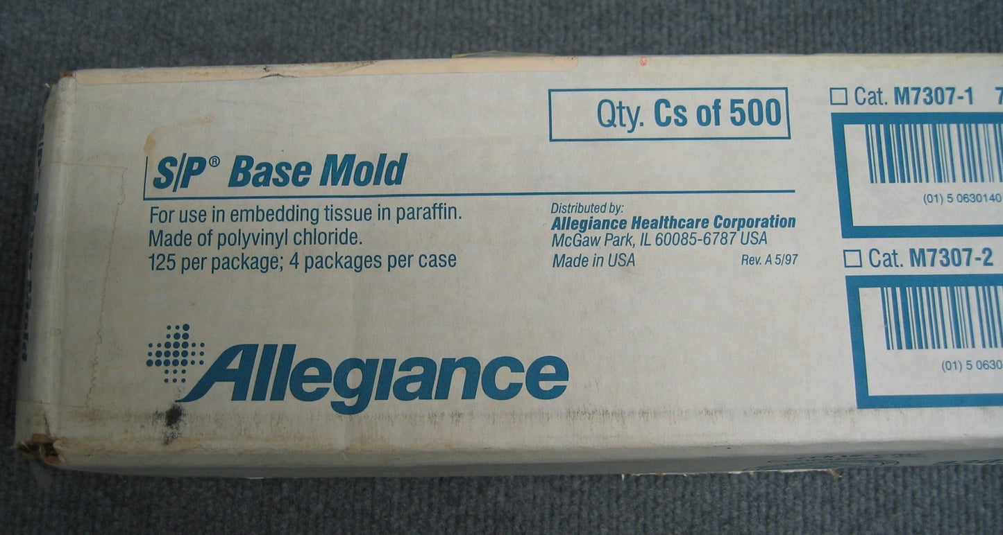 ALLEGIANCE HEALTHCARE CORP., CAT. M7307-5, moule de base 37 x 24 mm