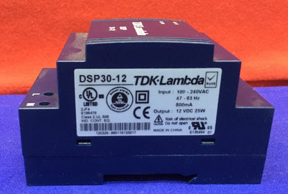 TDK-LAMBDA DSP 30-12 / DSP30-12 POWER SUPPLY DIN RAIL MOUNT