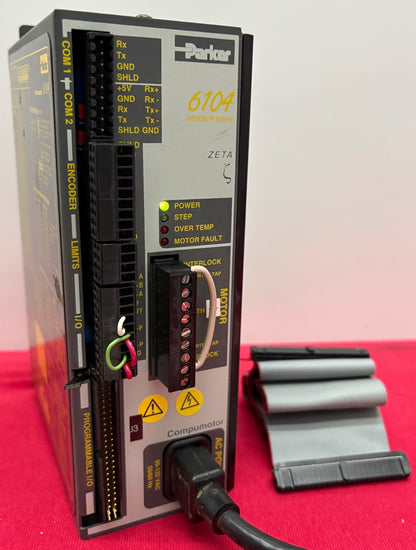 PARKER COMPUMOTOR ZETA6104 SINGLE AXIS STEPPER DRIVE CONTROLLER 95–132VAC
