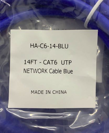 Lot de 20 câbles réseau bleus Cat52e/Cat6UTP - Voir l'annonce pour connaître les quantités et les modèles.