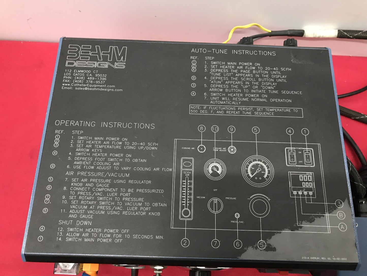 BEAHM DESIGN 210A BALLOON DEVELOPMENT STATION/ HOT AIR STATION / HOT AIR BOX