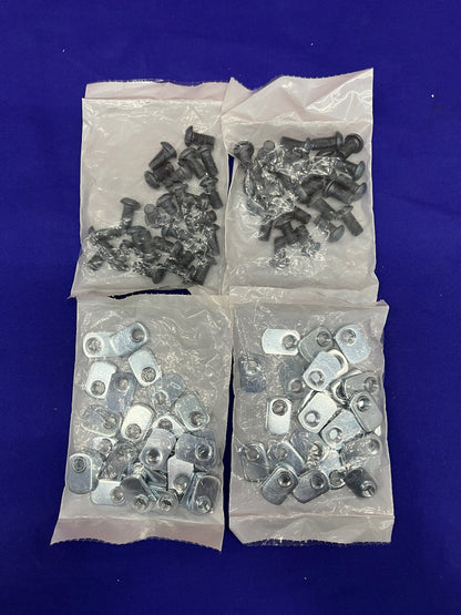 QTY 50 80/20 3838 Dado a T scorrevole e QTY 50 13-8316 M8-1,25x16 Tappo di supporto pulsante