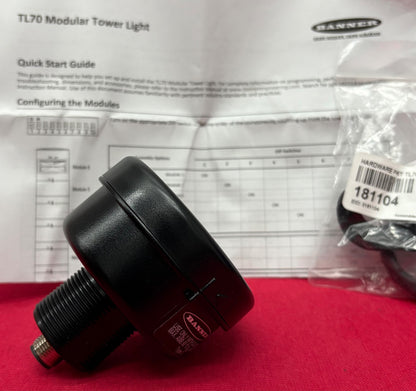 BANNER B-TL70-Q5 MODULAR TOWER LIGHT & CAP EID 3092226 92226