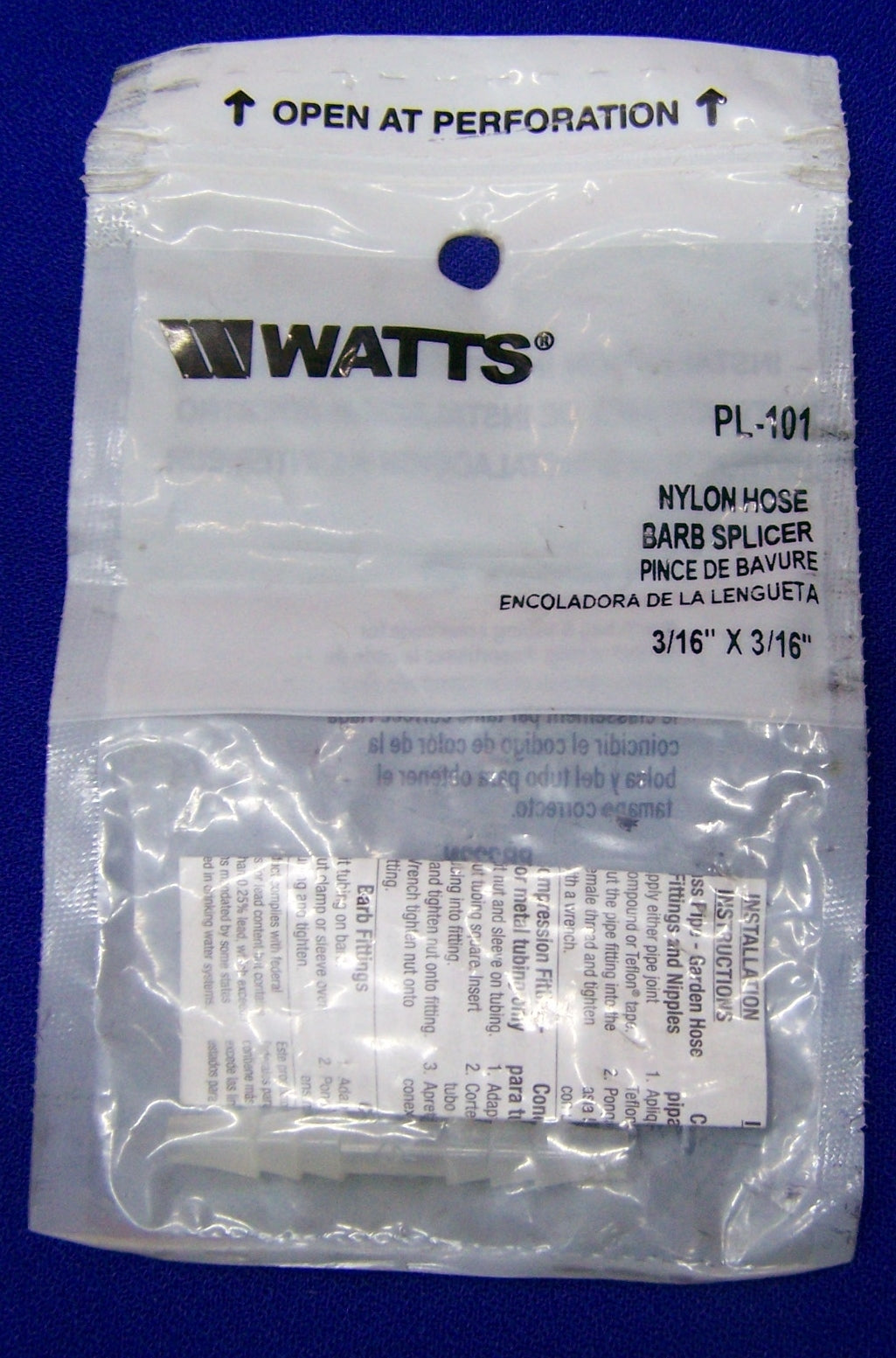 WATTS 1 LOT/QTY 2-PL-3005, QTY 1-PL-3023, QTY 1-PL-3025,QTY 1-PL-101