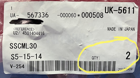 1 PAQUET DE 2 - DOUILLE SANS CLÉ POUR COLLIER D'ARBRE MISUMI SSCML30 