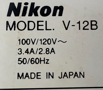 NIKON V-12B PROFILE PROJECTOR COMPARATOR V-12BS - ITEM IS FOR PARTS REPAIR