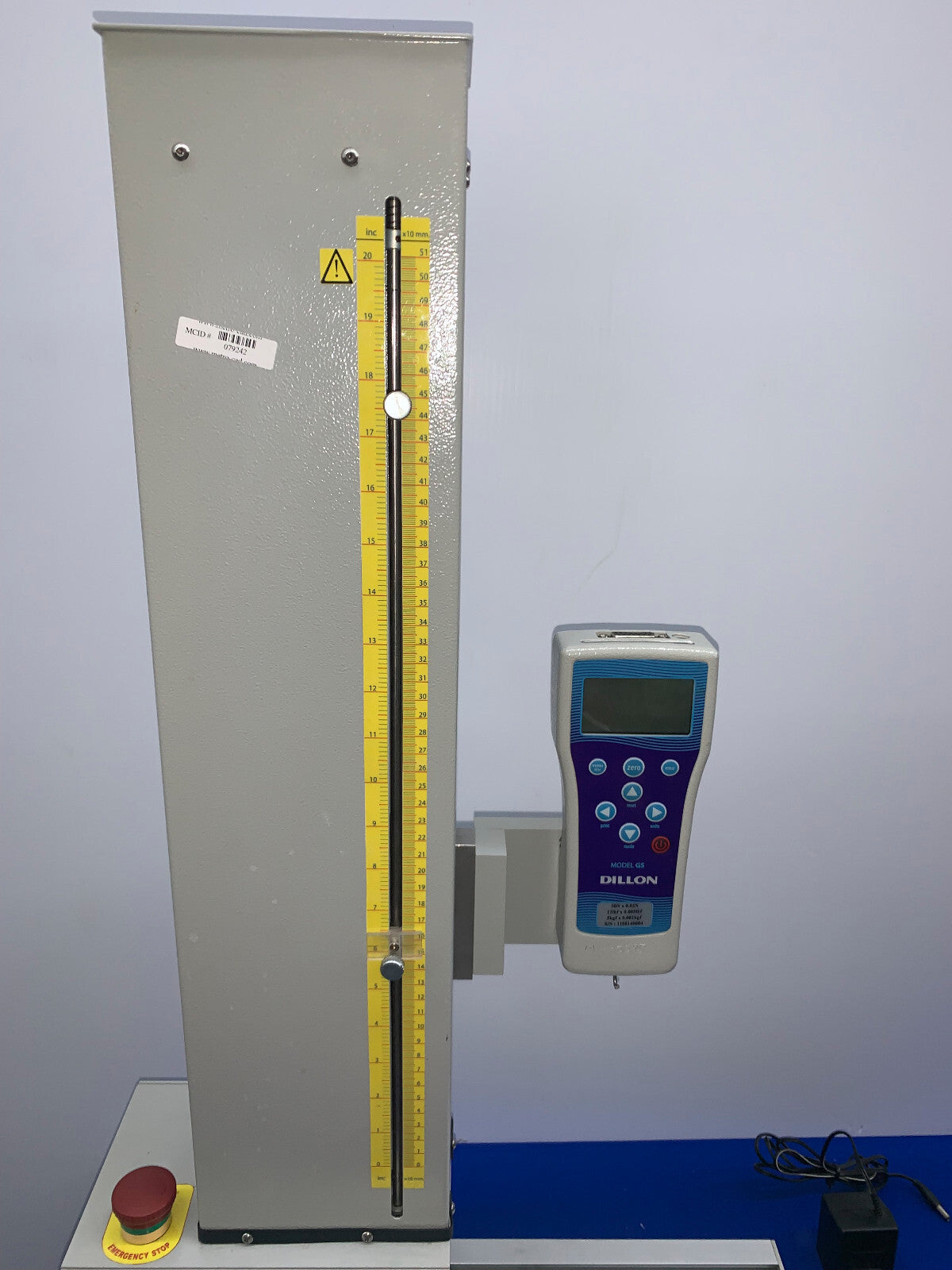 DILLON GTS1000 MOTORISIERTER PRÜFSTAND, MIT DILLON GS 50N X 0,02 N LASTZELLE