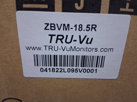 TRU-VU ZBVM-18.5R VT-185XTGA 18.5" TFT LCD COLOR MONITOR NEW OPEN BOX