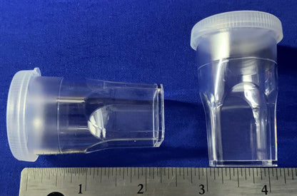 Flacons jetables VWR 14310-684 (transparents) avec bouchons à pression (naturels) 