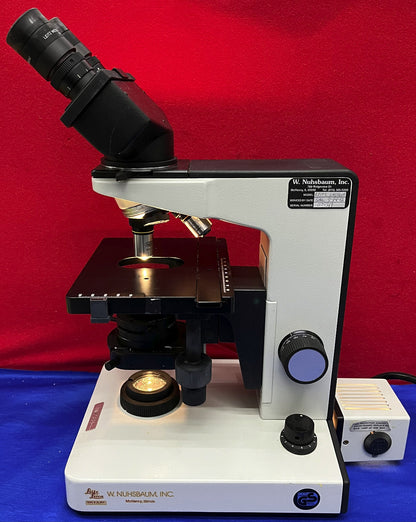 LEITZ LABORLUX K BINOCULAR MICROSCOPE 02043.036 W/ PERIPLAN 10X/18 EYEPIECES