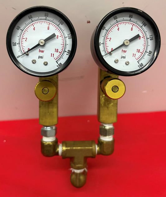 DELTROL FLUID EF20B EF 20 B EASY READ FLOW CONTROL VALVE 0807 W/ PSI GAUGES