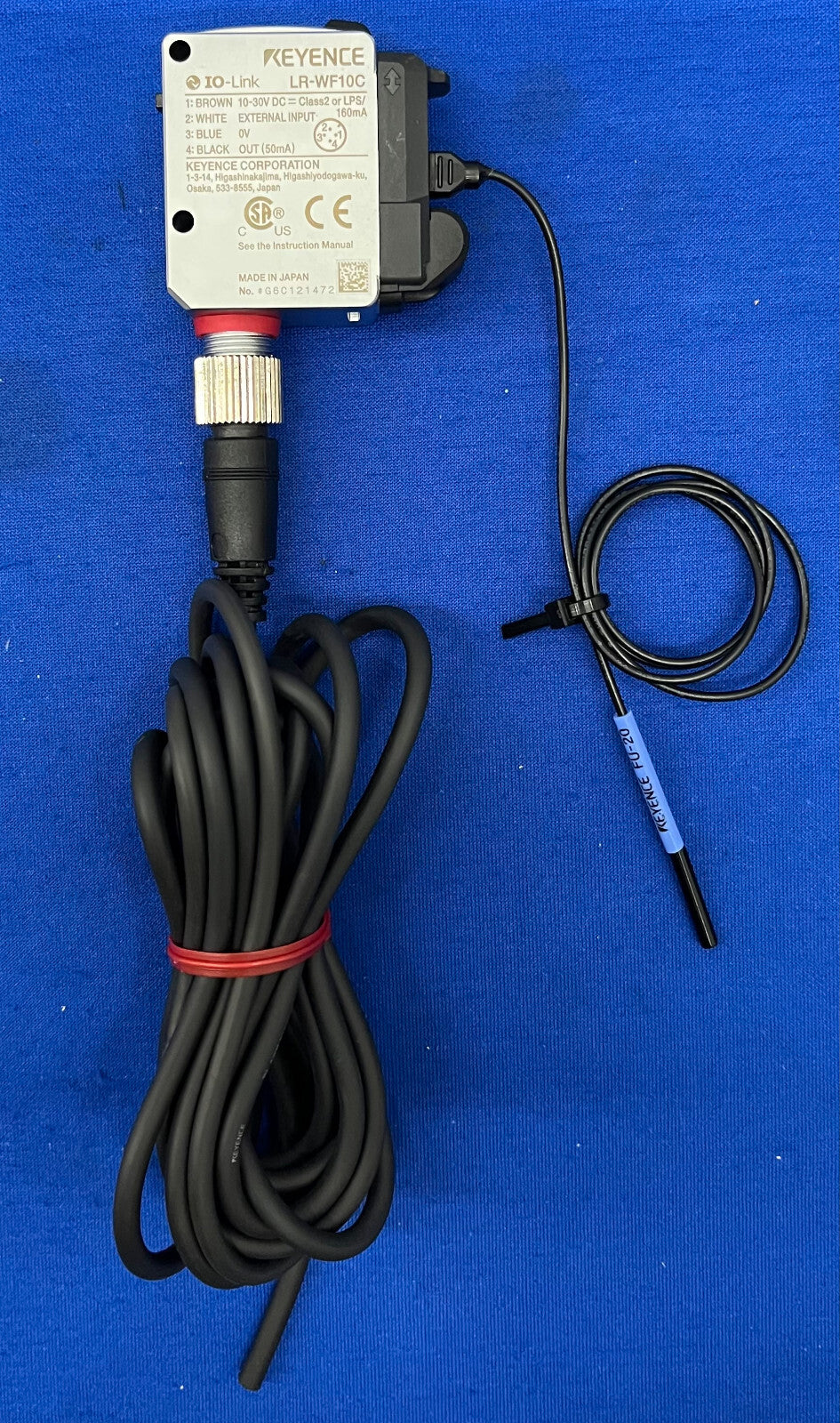 KEYENCE IO-LINK LASERSENSOR LR-WF10C LR-W-SERIE &amp; FU-20 SENSOR OP-75721 KABEL