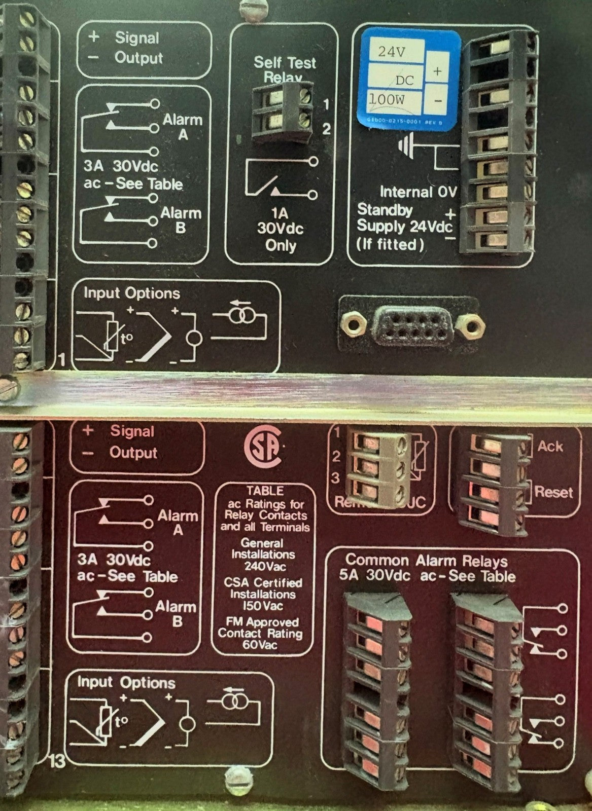 VINTAGE ROSEMOUNT 4001 AM 25P1A101 4001 ALARM MONITOR BY EMERSON CO PARTS/REPAIR