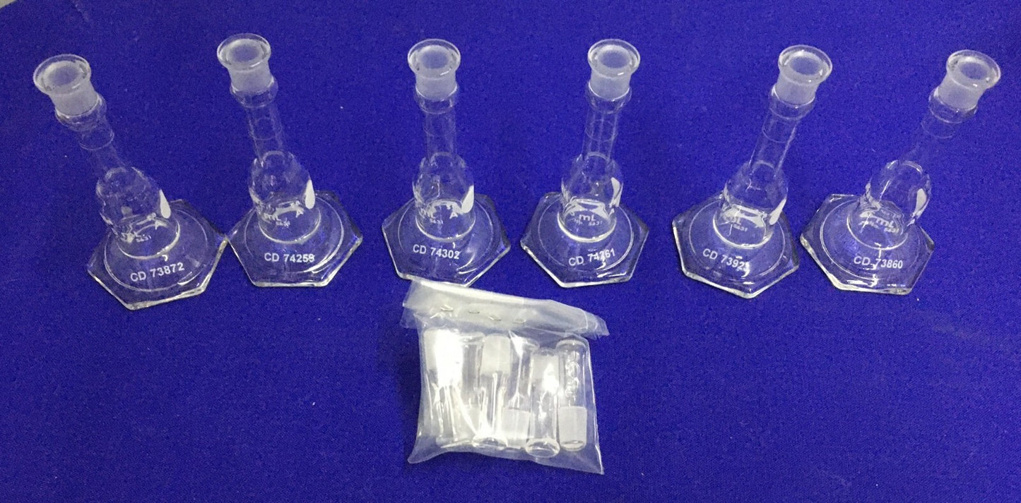 PYREX ® / CORNING 5631 / 5631 5 / 5631-5 BOTTIGLIA VOLUME CILINDRICO 5 MIL INCLUDE QTY 6