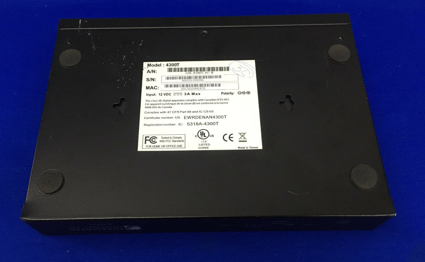 EDGEWATER NETWORKS 4300T 4-PORT NETWORK APPLIANCE ROUTER