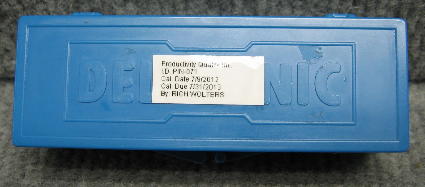 CALIBRE À BROCHE DELTRONIC 0,9750 / 24,7650 mm LONGUEUR DU CALIBRE 3,5"