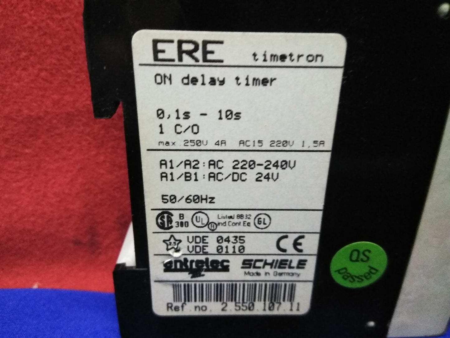 LOTTO DI 2 TIMER DI RITARDO ENTRELEC ERE ON .1s - 10s 