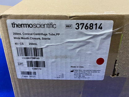 THERMO SCIENTIFIC / NALGE NUNC 250 ml KONISCHES ZENTRIFUGENRÖHRCHEN - 1 KARTON MIT 40 STÜCK 