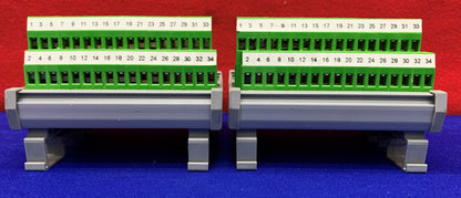 Lot of 2 - Connectwell 34 Wire Terminal Block Module IMIDC/34/H/L