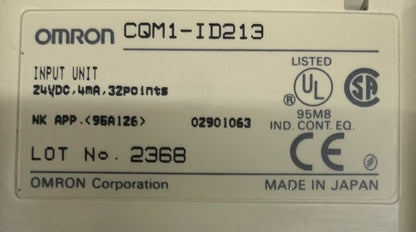 Omron (3) CQM1-OD212 / CQM1-ID213 / CQM1-ID212 PLC-modules Kaarten Relais