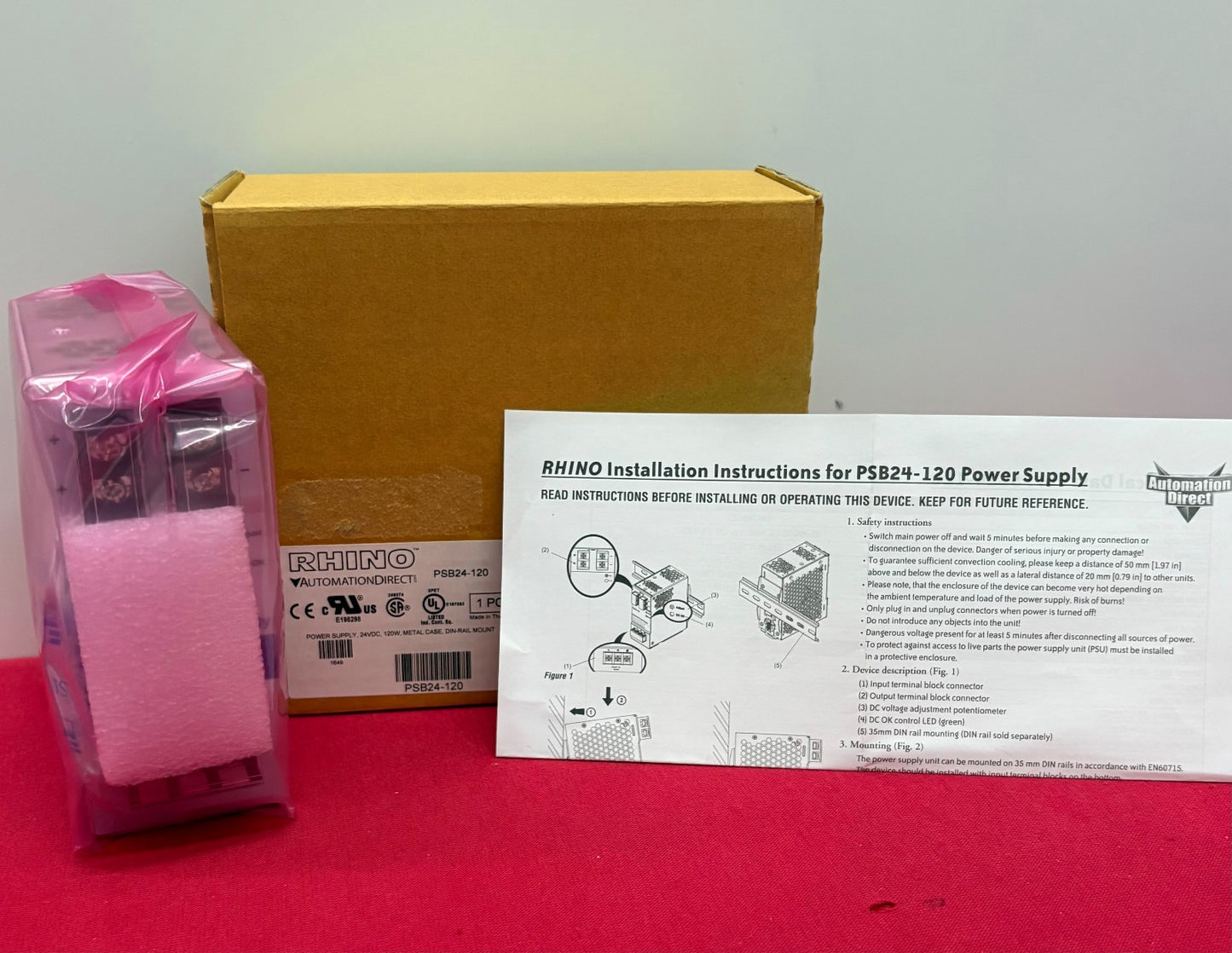 RHINO POWER SUPPLY PSB24-120 24VDC 5A