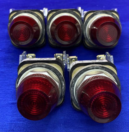 Lot de 5 voyants lumineux rouges Allen Bradley 800T-Q10 série T