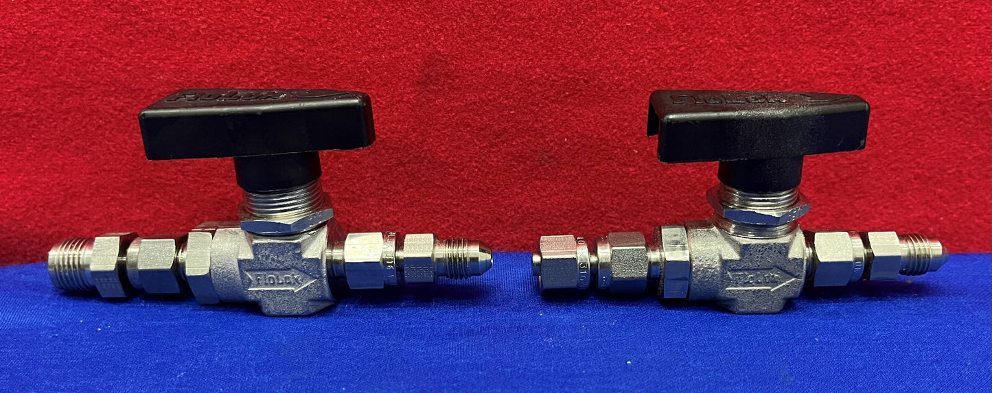 FLOLOK ステンレススチール 312-K-BLK-XP98 ボールバルブ 2個セット