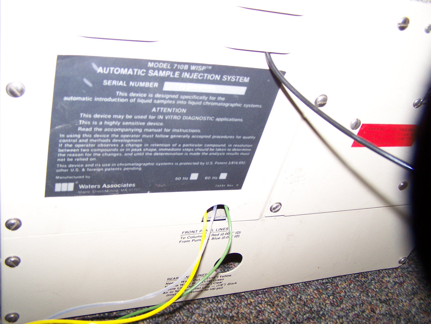 SYSTÈME D'INJECTION AUTOMATIQUE D'ÉCHANTILLONS WATERS WISP 710B