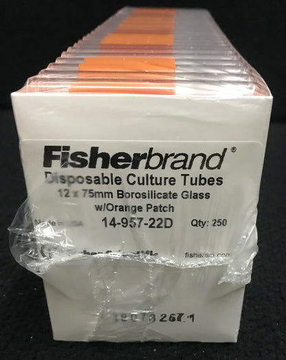FISCHER SCIENTIFIC 14-957-22D 1 PACKAGE CONTAINING 250 TUBES
