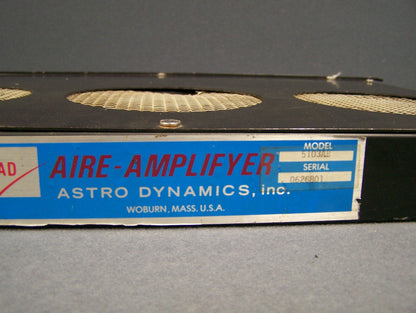 AMPLIFICADOR DE AIRE ASTRO-DYNAMICS INC. VENTILADOR MONTADO EN RACK MODELO 5103AB, SN 0626801