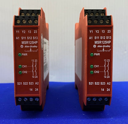 AB ALLEN BRADLEY GUARDMASTER®  440R-D23171 SER A MSR125HP SAFETY RELAY - QTY 2