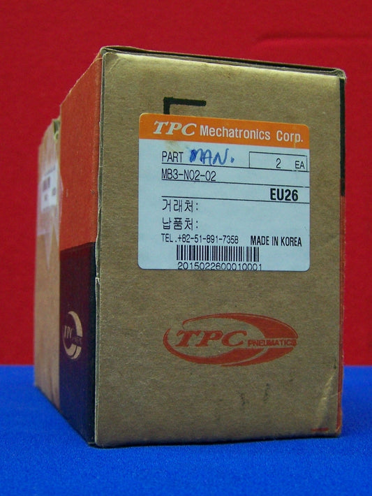 Qté de 2 blocs collecteurs modulaires TPC MECHANTRONICS MB3-N02-02 / MB / MB3 / EU26