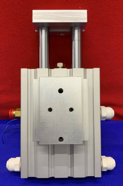 Cilindro guiado de doble vástago SMC CXSM32-50 con sensores SMC D-Z76 